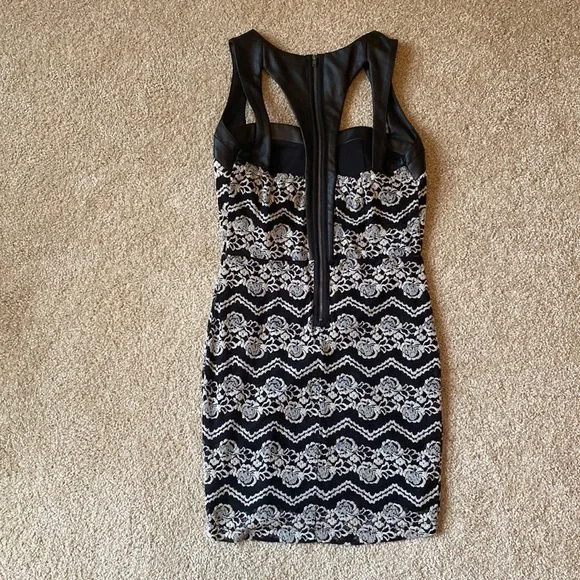 Black Lace Mini Dress - Picture 2 of 3